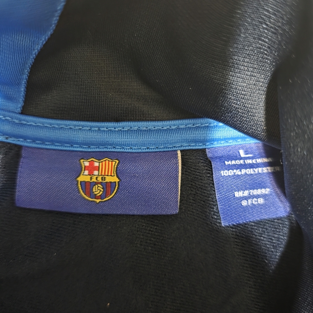​⚽️ Official FC Barcelona FCB Track Jacket Navy Blue - Large - Picture 6 of 11